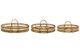A & B Home Sienna 3-Piece Brown Bamboo Woven Round Trays with Handles-2