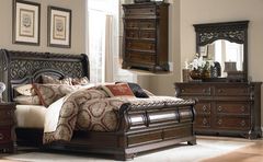 Liberty Furniture Arbor Place 4-Piece Brownstone Queen Sleigh Bedroom Set