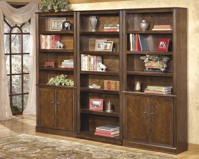 Signature Design by Ashley® Hamlyn Medium Brown 75" Bookcase-4