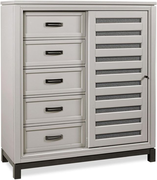 Aspenhome® Hyde Park Gray Paint Sliding Door Chest-0
