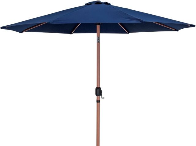 Meridian Furniture Fiji Navy/Black Aluminum Outdoor Patio Umbrella and Base-3