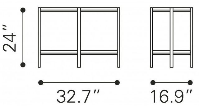 Zuo® Modern Benjamin Gold Coffee Table with Steel Frame -3