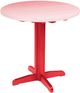 C R Plastic Generation Line Red Pub Pedestal Base Table-0