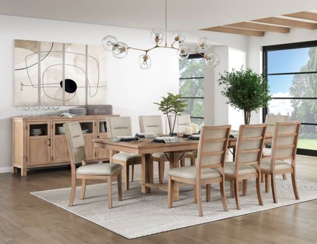 Homelegance® Aberdeen Beige/Distressed Light Oak Side Chair-5