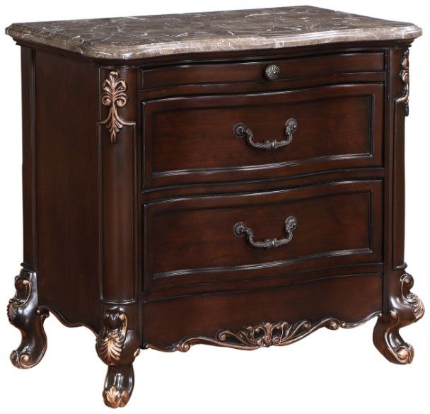 New Classic® Home Furnishings Constantine 4-Piece Cherry Queen Panel Bedroom Set-4