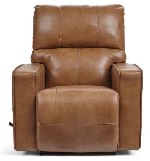 La-Z-Boy® Maddox Camel Leather Manual Rocking Recliner-1