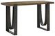 Magnussen Home® Bowden Rustic Honey Sofa Table with Black Metal Base-0