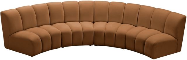 Meridian Furniture Infinity 4-Piece Saddle Velvet Modular Sectional-1