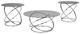 American Wholesale Furniture Uptown 3-Piece Silver Occasional Table Set-0