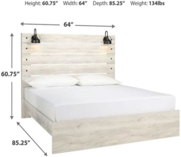 Signature Design by Ashley® Cambeck Whitewash King Panel Bed-3