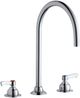 Elkay Chrome 8" Centerset Concealed Deck Laminar Flow Faucet with 8" Gooseneck Spout and 2" Lever Handles-2