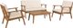 Linon Cosgrove 4-Piece Natural Fabric/Wooden Outdoor Conversation Set-1
