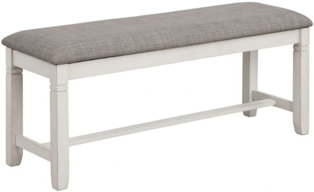American Wholesale Furniture Anna Gray/White Dining Bench-0