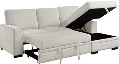 Homelegance® Morelia 2-Piece Beige Right-Arm Facing Pull-out Sleeper Sectional and Chaise