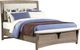 Vaughan-Bassett Transitions Driftwood Oak Queen Upholstered Bed-0
