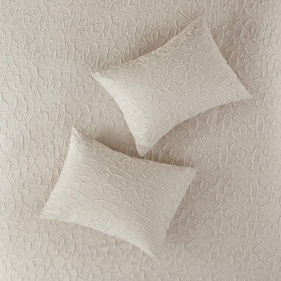 Olliix by Madison Park Florence 4 Pieces Light Taupe Full/Queen Cotton Comforter Set-4