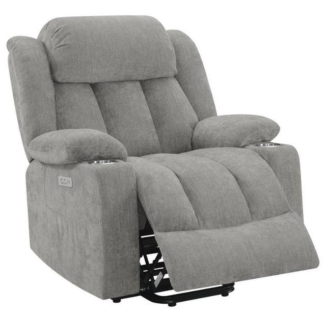 Coaster® Houston Gray Power Lift Recliner-1