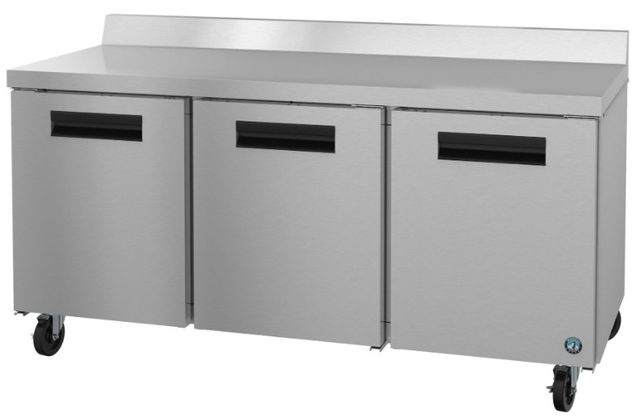 Hoshizaki Steelheart® 72" 21.3 Cu. Ft. Stainless Steel Three Section Worktop Refrigerator-1