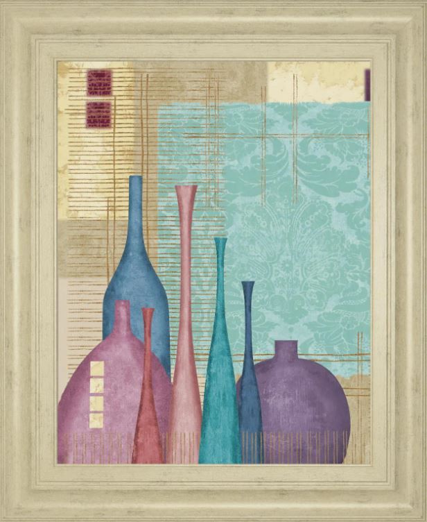 Classy Art Raku I by Linda Wood Framed Print Wall Art-0