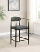 Coaster® Tina 2-Piece Black/Dark Gray Upholstered Counter Stool Set-1