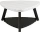 Elements International Trinity White Coffee Table with Black Base-1