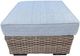 Plank & Hide Julian Brown Aluminum/Fabric/Wicker Outdoor Ottoman-1