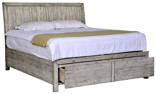 Napa Furniture Design Renewal Gray Eastern King Panel Storage Bed-0