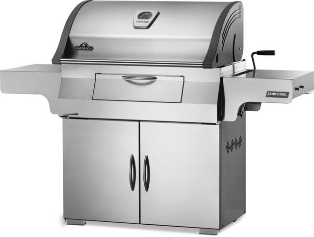 Napoleon 70" Stainless Steel Freestanding Charcoal Grill-2