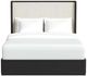 Elements International Rosalie Black/Gray Upholstered Queen Panel Bed-3