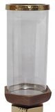 A & B Home Ares Clear/Gold Candle Holder-1