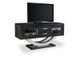 Handstone Contempo Metal Curve Pedestal 64” HDTV Cabinet with 2 Drawers and Glass Doors-0