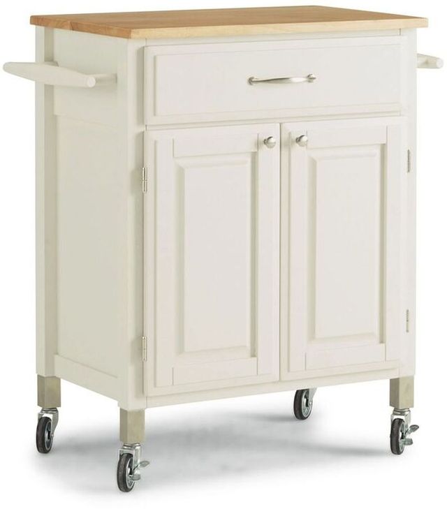 homestyles® Blanche White Kitchen Cart-1