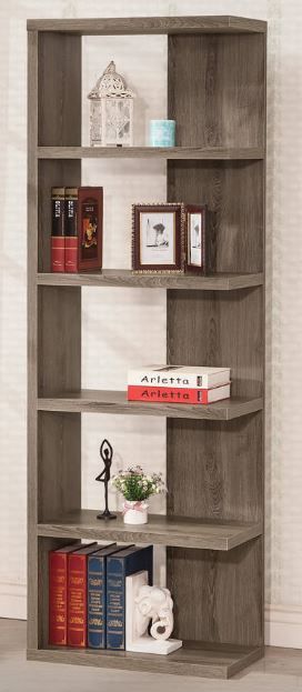 Coaster® Harrison Weathered Grey 5-Tier Bookcase-3