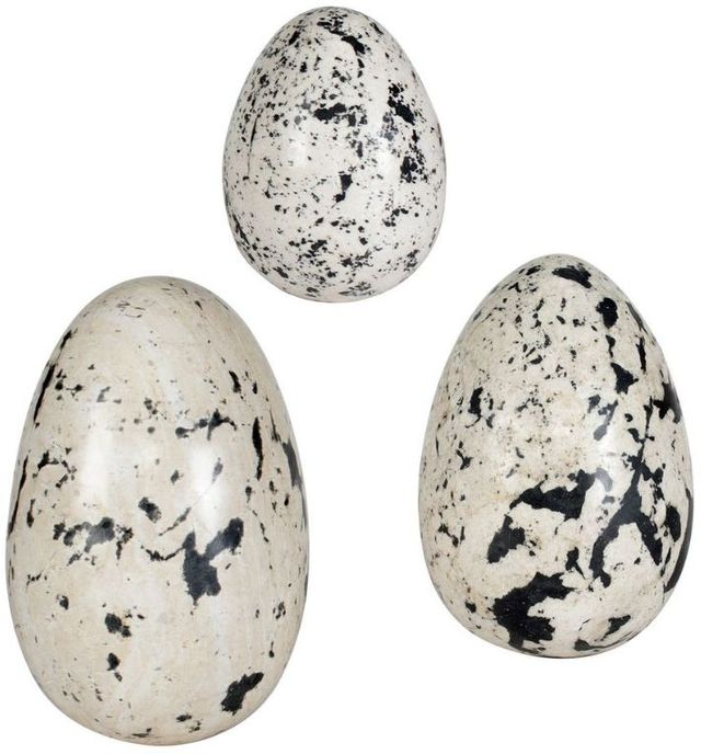 Uttermost® Nest Trio 3-Piece Beige/Charcoal Indoor-Outdoor Eggs Set-0