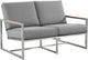Enclover Acacia Granite/Stainless Steel Loveseat-0