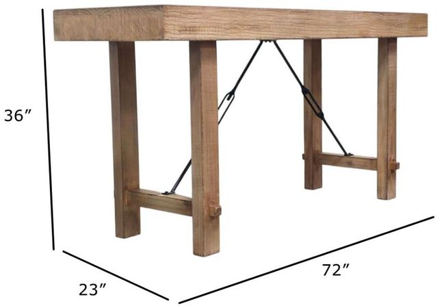 Nest Home Collections Meredith Antique Natural Counter Table-3