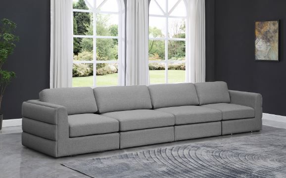 Meridian Furniture Beckham Grey Modular 152" Sofa-2