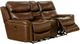 Catnapper® Ceretti Brown Leather Power Reclining Console Loveseat-2