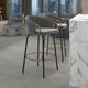 Inspire™ Lavo Grey/Black/Aged Gold 26" Counter Stool W/Swivel, Set Of 2-1