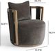 TOV Furniture Paolo Storm Gray Swivel Accent Chair-2