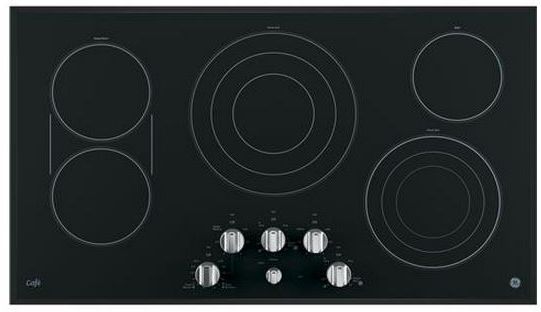 Café™ 36" Electric Cooktop-Stainless Steel on Black-1
