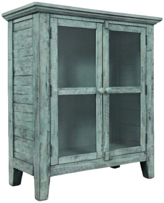 Jofran Inc. Rustic Shores Surfside Blue 2-Door Accent Cabinet-0