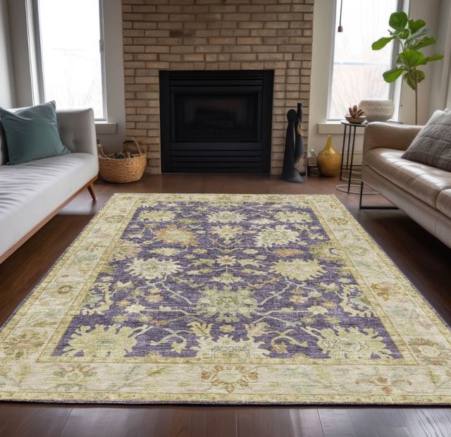 Dalyn™ Rug Company Hatay HY2 Eggplant 5'x8' Area Rug-4