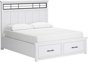 Benchcraft® Ashbryn White California King Storage Panel Bed