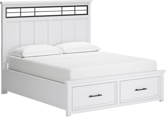 Benchcraft® Ashbryn White California King Storage Panel Bed-0