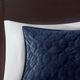 Olliix by Madison Park Harper 3 Piece Navy Full/Queen Faux Velvet Reversible Coverlet Set-2