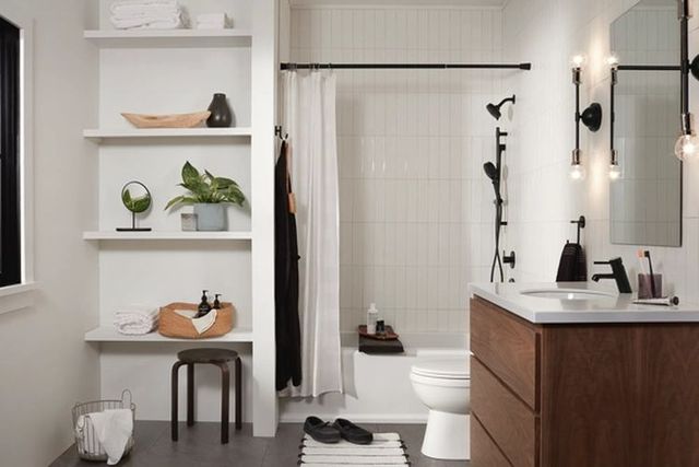 Peerless Precept® Matte Black Tub and Shower Trim Kit-1