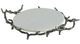 A & B Home Gray/White Aluminum and Marble Decorative Round Tray-0