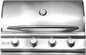 Front view of the Blaze® Grills LBM 4-Burner Stainless Steel Built In Natural Gas Grill