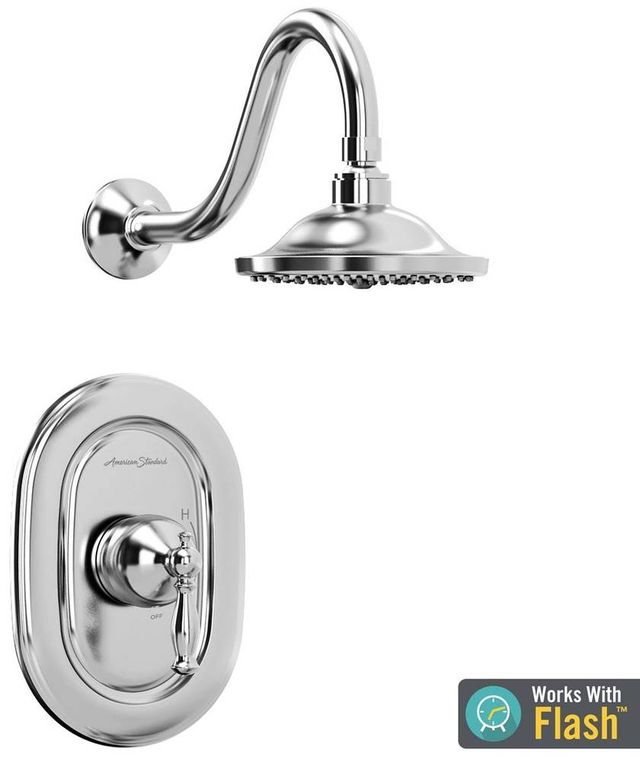 American Standard Quentin® Polished Chrome Shower Only Trim Kit with Pressure Balance Cartridge-1